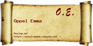 Oppel Emma névjegykártya